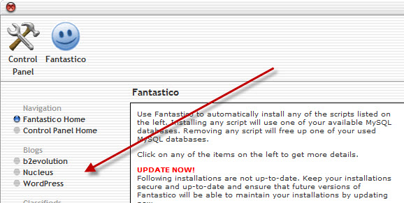 install WordPress on Hostgator using Fantastico